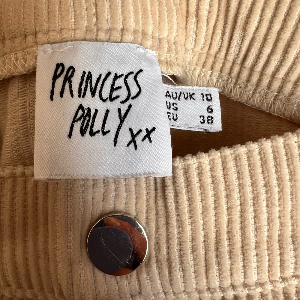 NWOT Princess Polly Beige Cord Pant - Picture 6 of 9